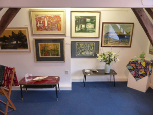 This timbered gallery provided the perfect backdrop for prints and ceramics.