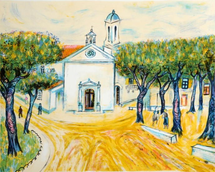 Nadal, Carlos: Eglise Vinyet, Sitges - SOLD