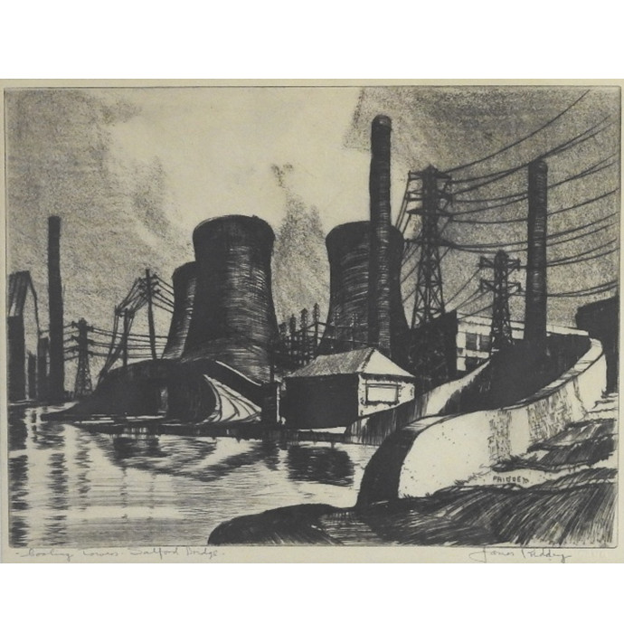 Priddey, James: Cooling Towers, Salford Bridge - SOLD