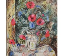 Suddaby, Rowland: Poppies and Cornflowers on the Table