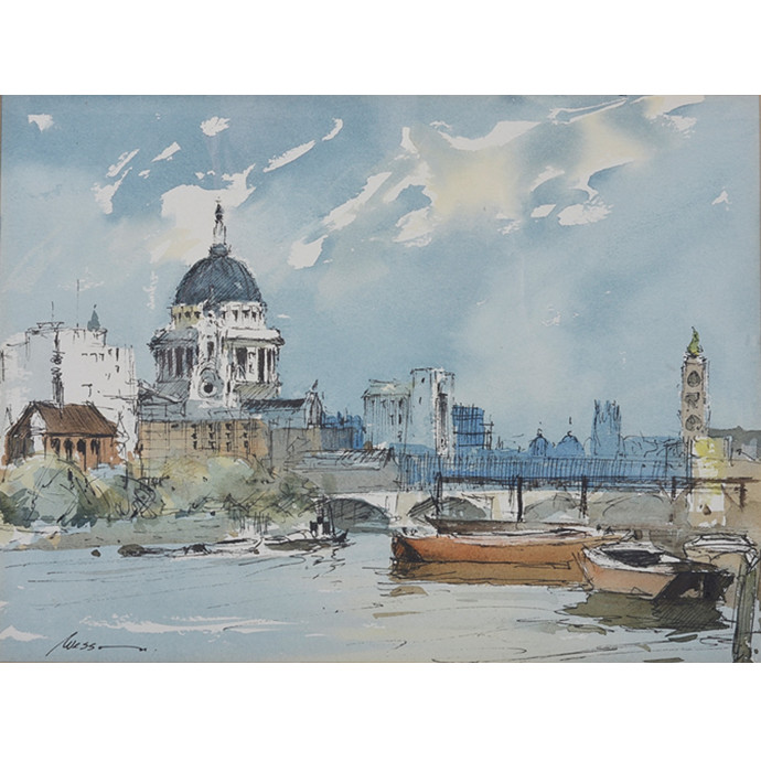 Wesson, Edward: London River from Waterloo