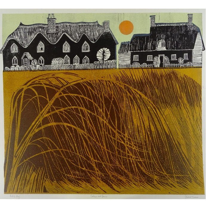 Tavener, Robert: Cottages and Grasses - SOLD