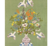 Jobs, Lisbet: 'Duvor' (Doves) Fabric Panel