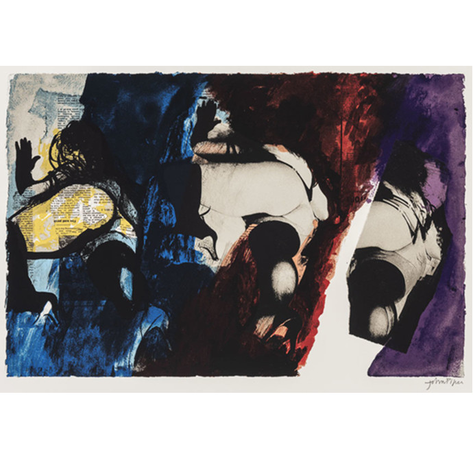 John Piper Eye and Camera Red Blue and Yellow