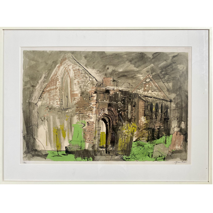 John Piper Whithorn Priory. framed